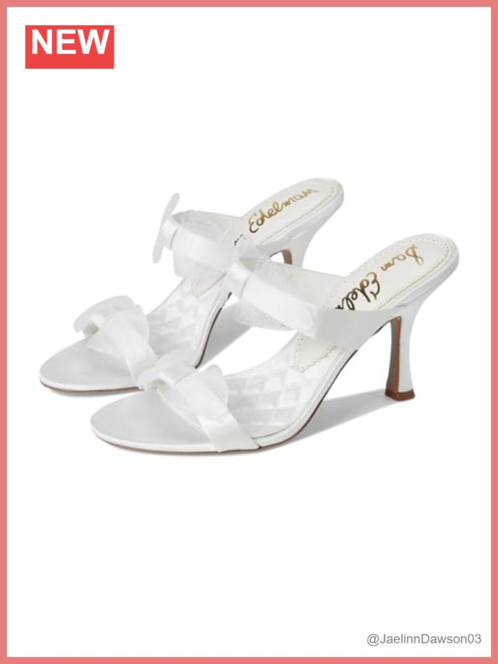 Sam Edelman Jasmine Women Heeled Sandals Bow Stiletto Slip-On Dressy